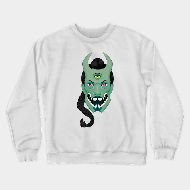 Snarling Monster Girl Crewneck Sweatshirt by sleepycervos